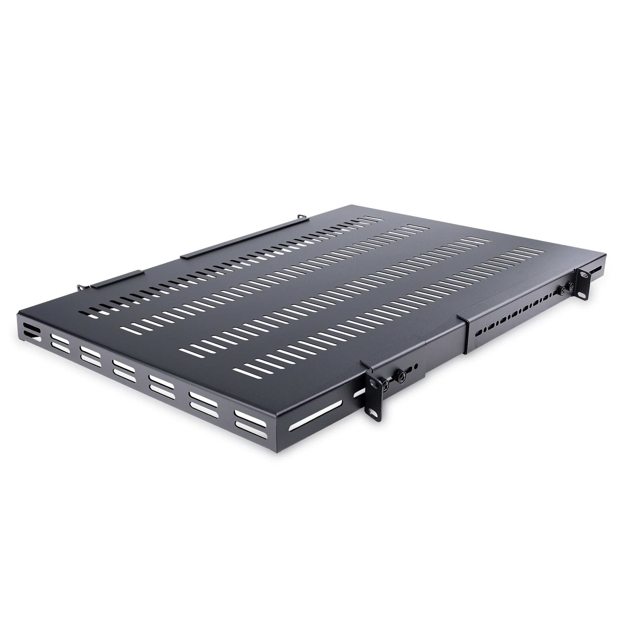 CHAROLA FIJA 1U 150KG DE RACK VENTILADA DE PROFUNDIDAD AJUSTABLE