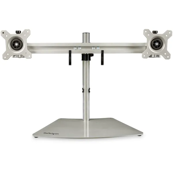 BASE SOPORTE PARA 2 MONITORES DE HASTA 24IN-COLOR PLATA