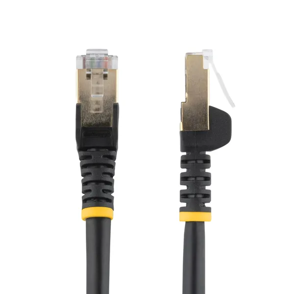 CABLE DE RED ETHERNET CAT6A BLINDADO STP DE 0.9M NEGRO