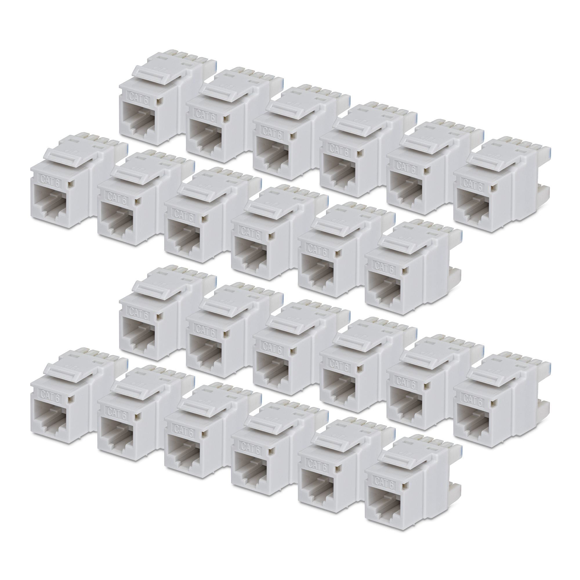 PAQUETE 24 CONECTORES KEYSTONE CAT6 180 GRADOS - BLANCO