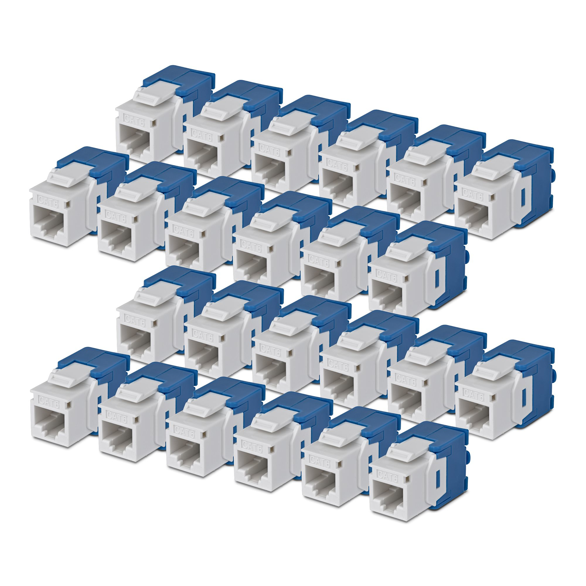 PAQUETE 24 CONECTORES KEYSTONE CAT6 180 GRADOS - BLANCO