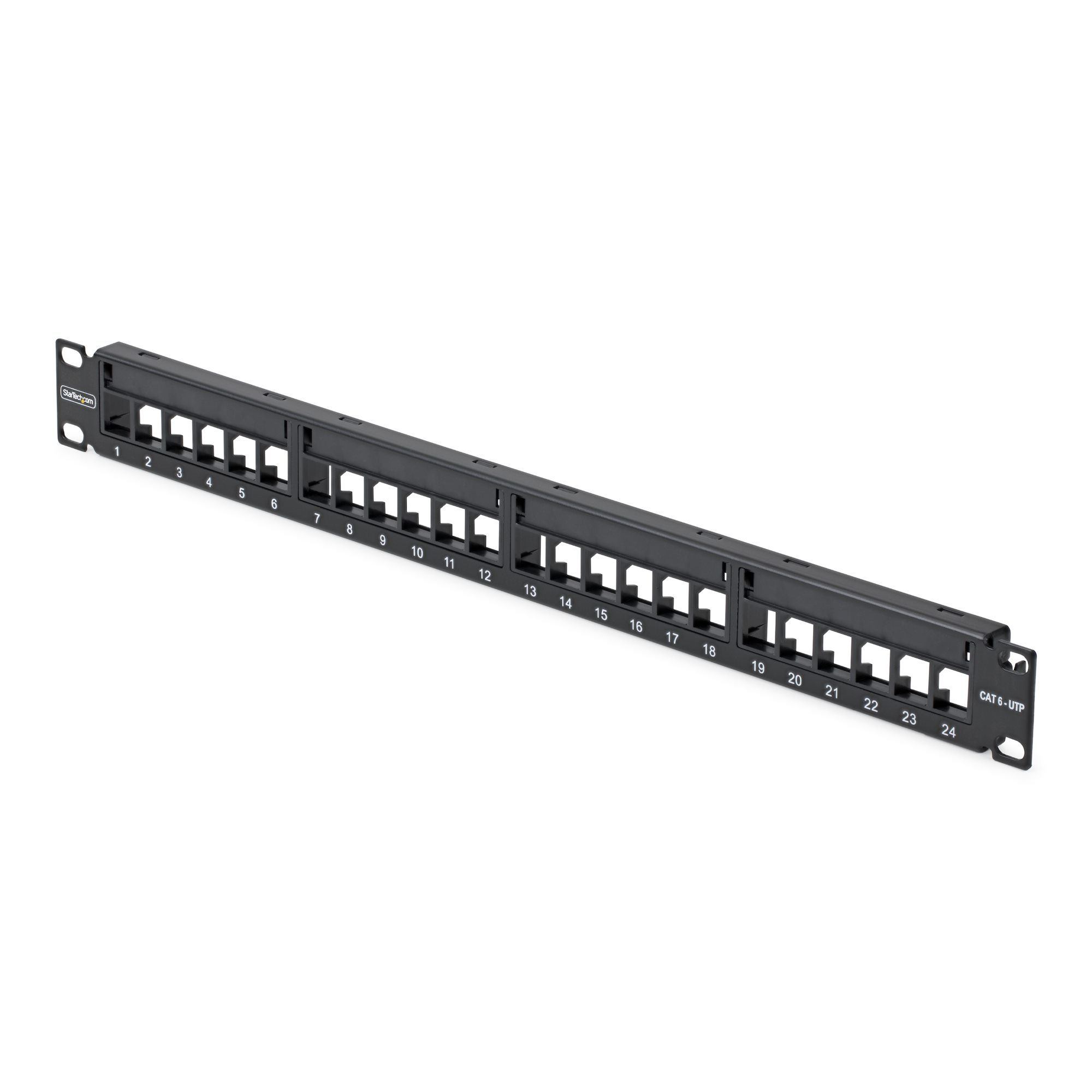 PANEL DE PARCHEO 1U 24 PUERTOS KEYSTONE EN BLANCO - RACK