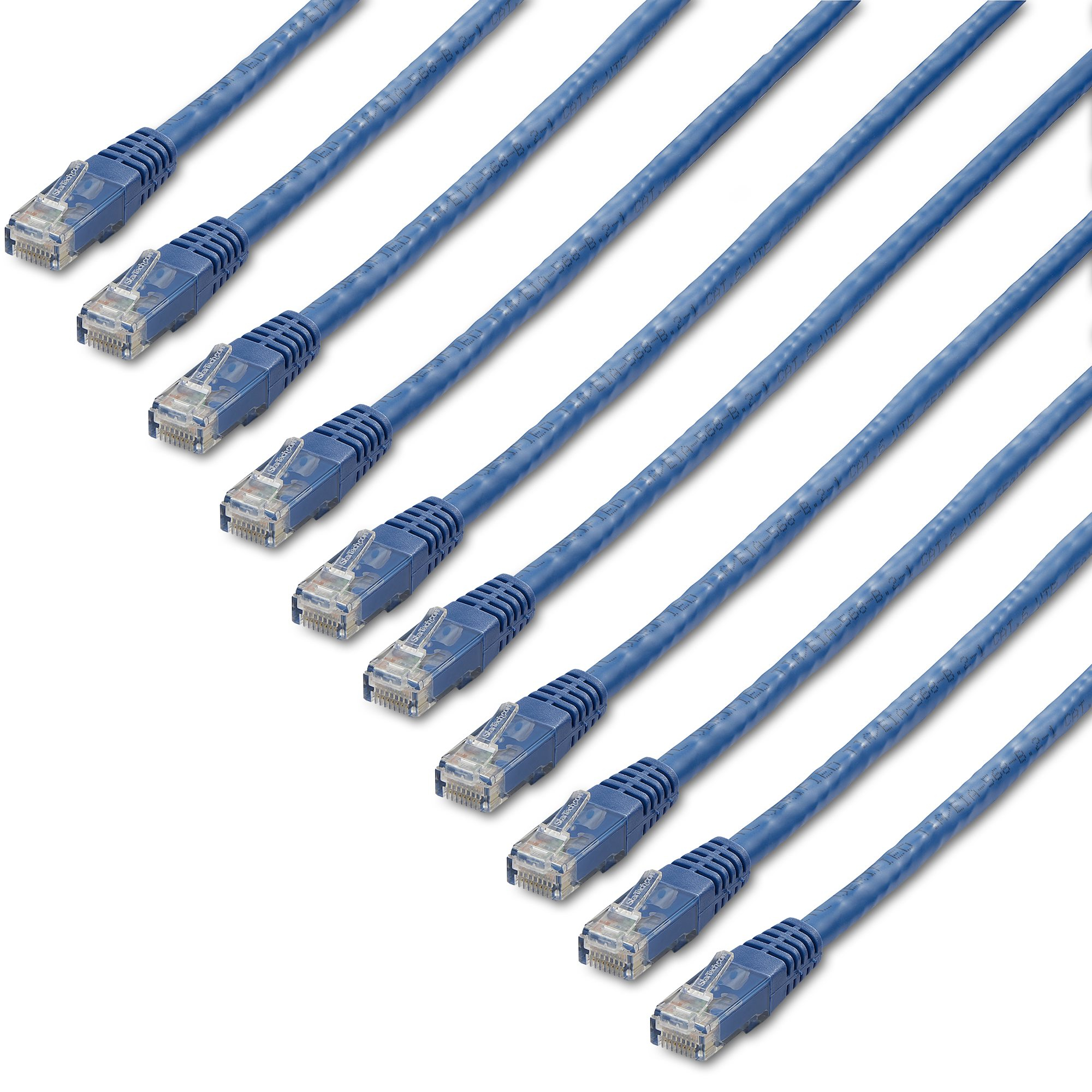 CABLE DE RED RJ45 CAT6 AZUL DE 30CM - PACK DE 10 - MOLDEADO