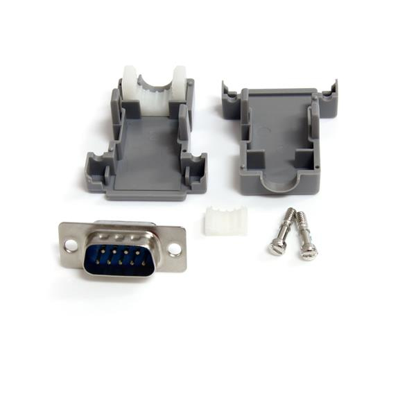 CONECTOR DSUB DB9 SERIAL MACHO ENSAMBLADO CON CARCASA PLASTICA