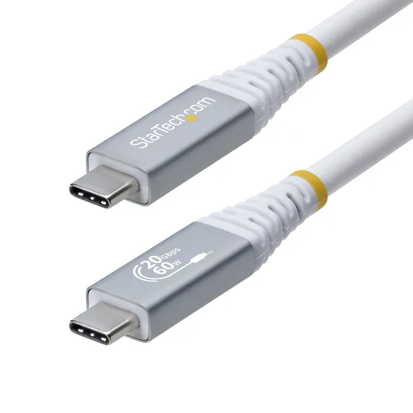 CABLE USB4 3M - USB-C CERTIFICADO USB-IF 20GB BLANCO