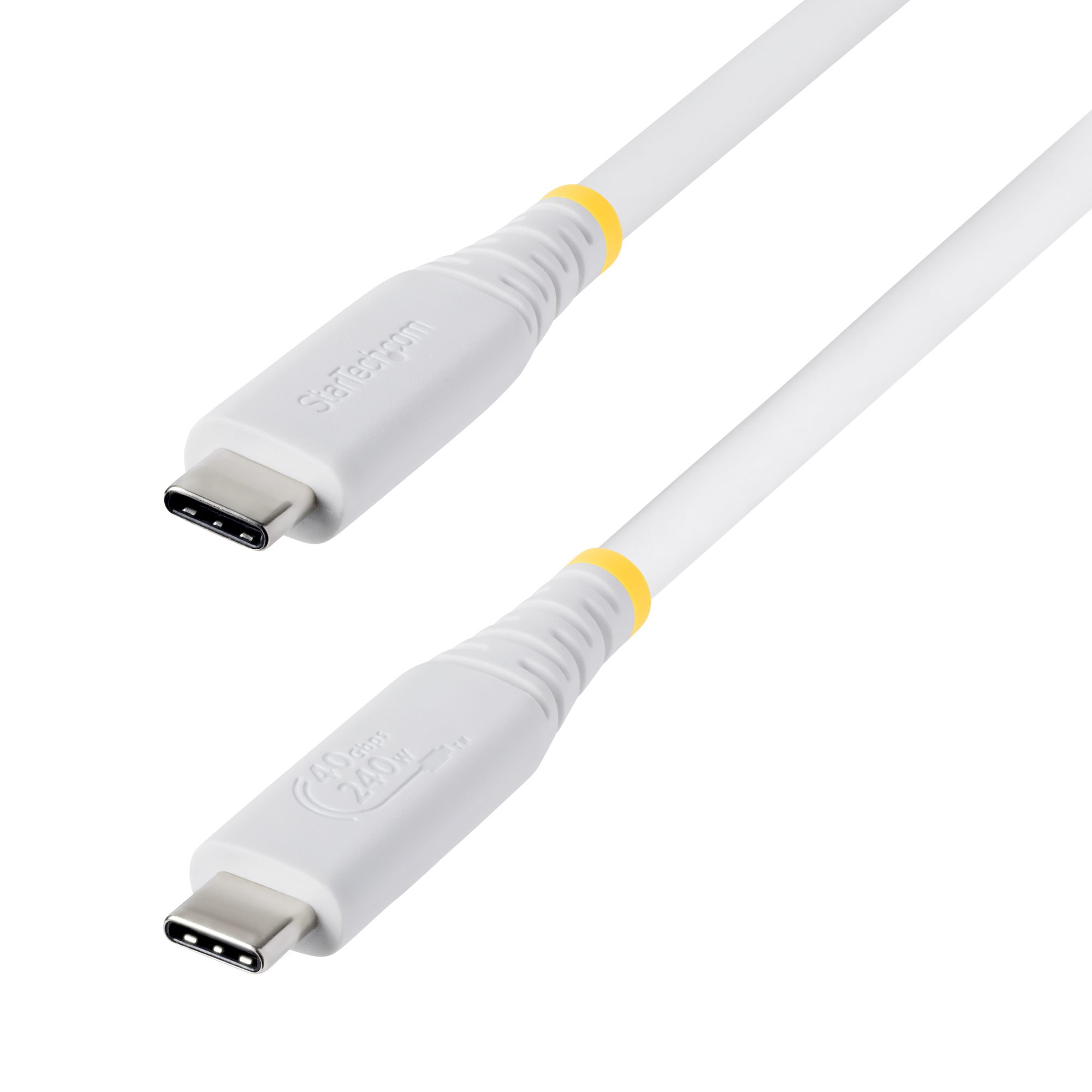 CABLE USB4 50CM USB-C - 40GBPS CERTIFICADO USB-IF - BLANCO