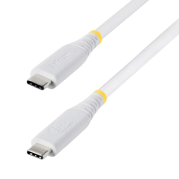 CABLE USB4 50CM USB-C - 40GBPS CERTIFICADO USB-IF -  BLANCO