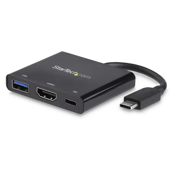 ADAPTADOR MULTIFUNCION USB C 4 HDMI CON POTENCIA Y USB A