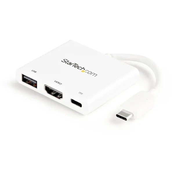 ADAPTADOR USB-C A HDMI 4K REPLICADOR DE PUERTOS BLANCO