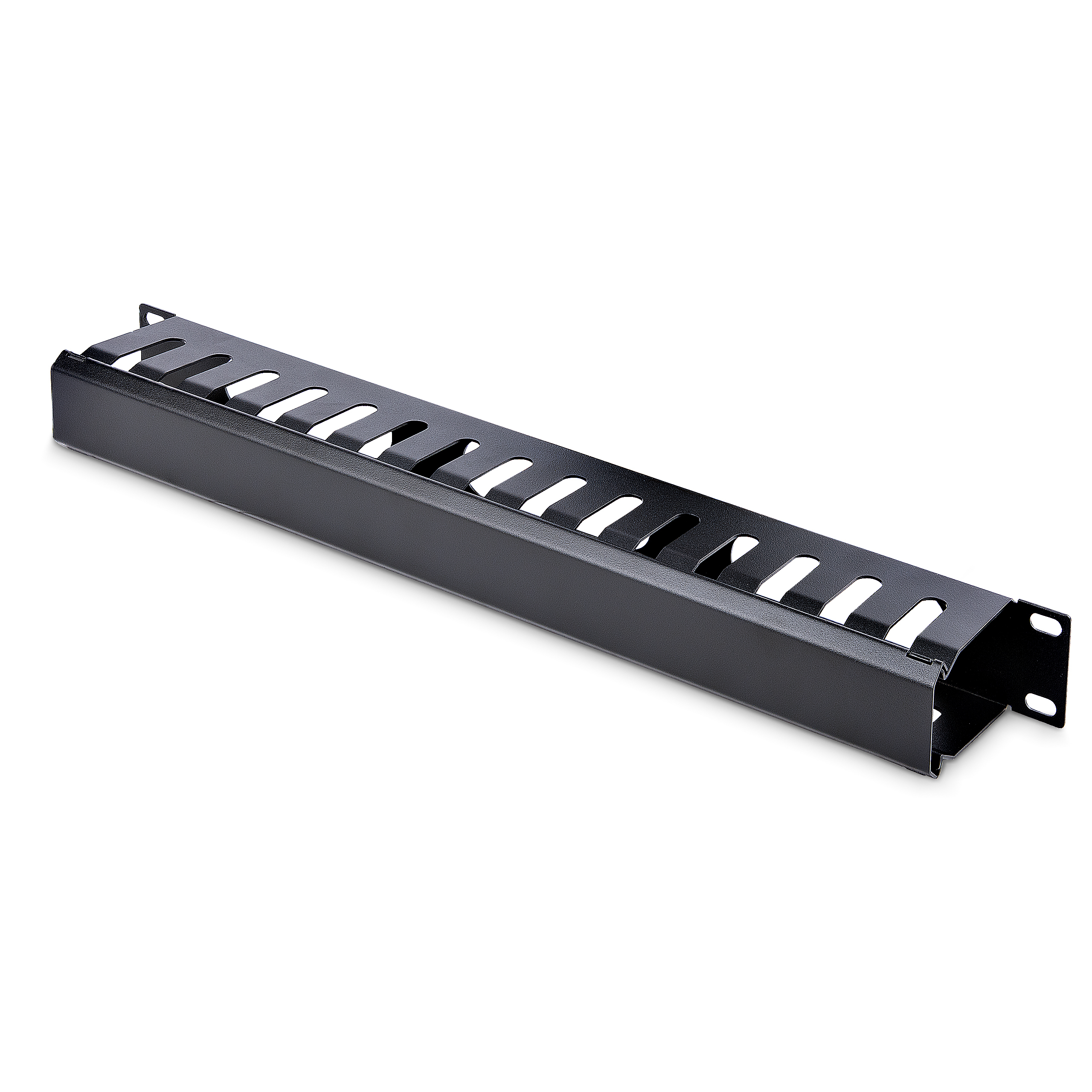 PANEL CANALETA HORIZONTAL 1U CON CUBIERTA RACK