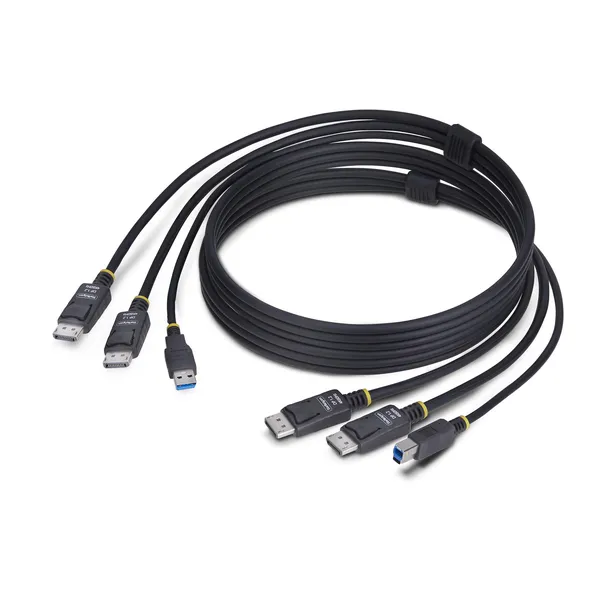 DISPLAYPORT KVM CABLE DUAL DISPLAY USB 5GBPS 1. 8M