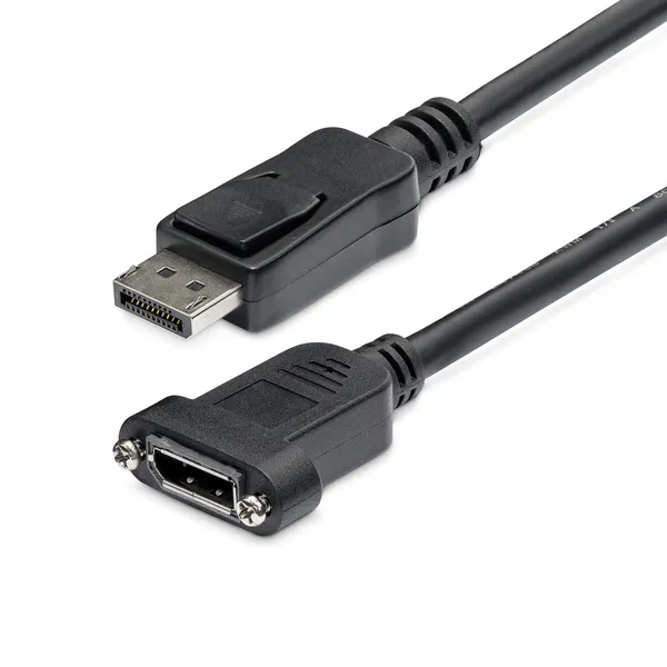 CABLE DISPLAYPORT 91CM PARA MONTAJE EN PANEL HEMBRA A MACHO .
