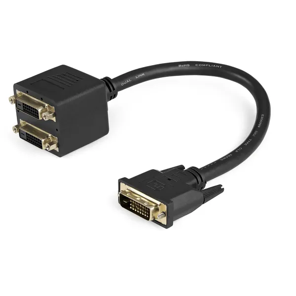 DIVISOR SPLITTER VIDEO DVI-D 2 PUERTOS COMPACTO                .
