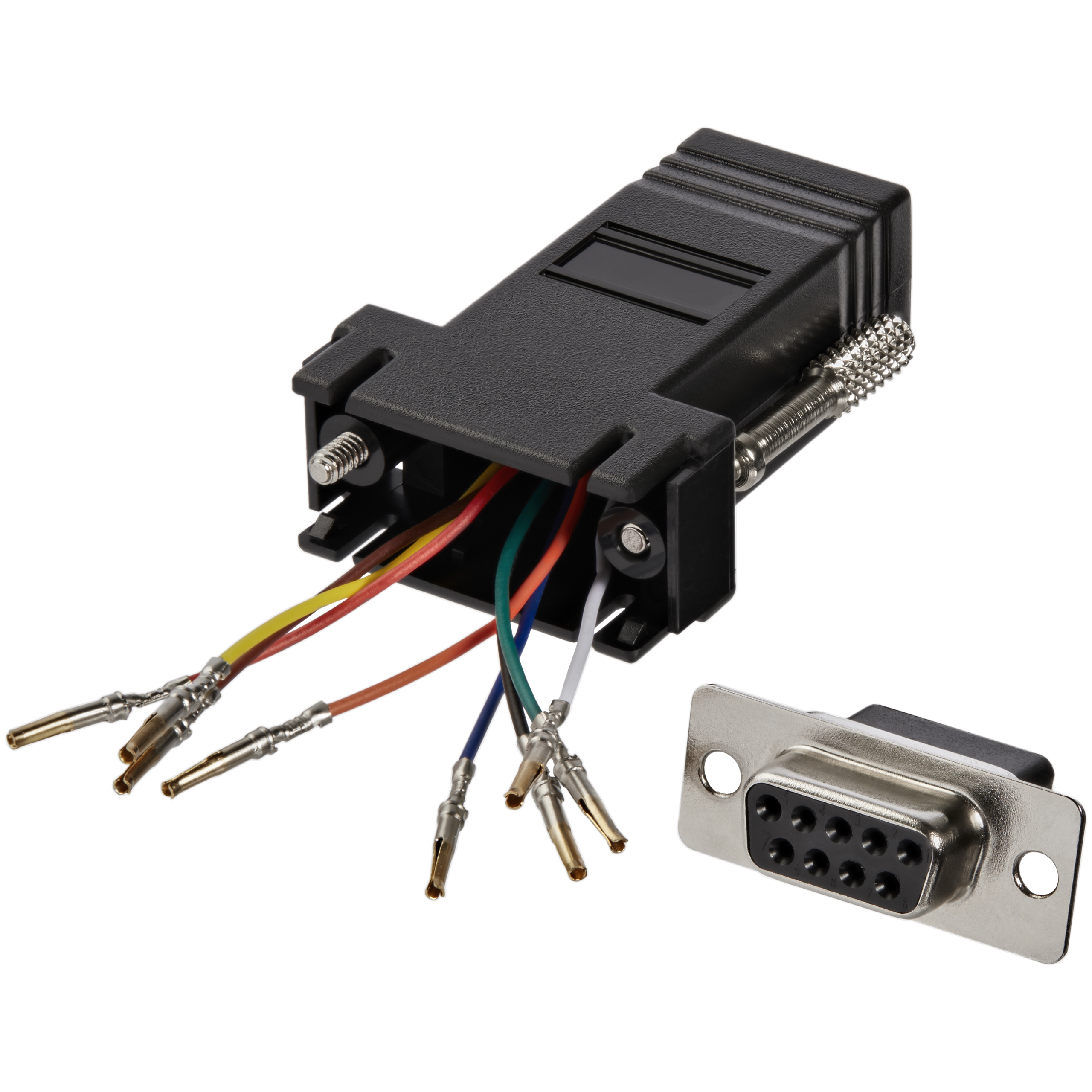 ADAPTADOR MODULAR SERIAL DB9 A A RJ45 HEMBRA A HEMBRA