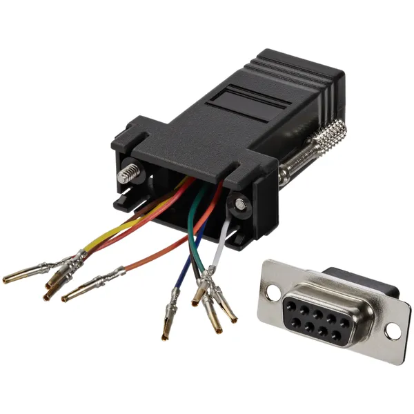 ADAPTADOR MODULAR SERIAL DB9 A A RJ45 HEMBRA A HEMBRA