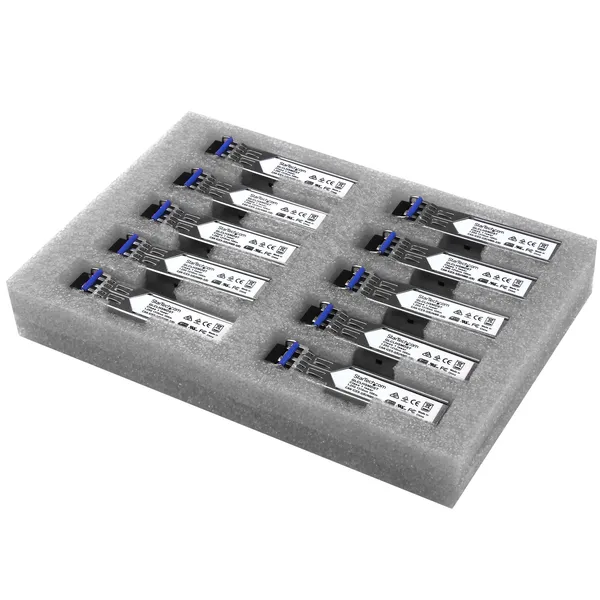 PAQUETE 10 SFPS GIGABIT FIBRA GLC-LH-SMD LC MM/SM 10KM550M    .