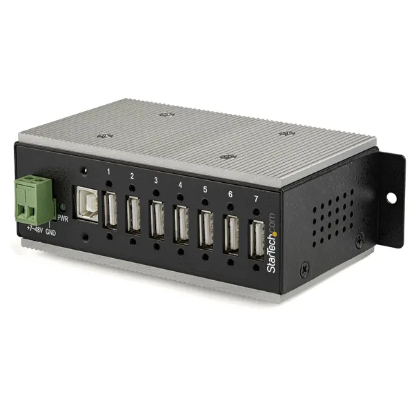 HUB CONCENTRADOR USB 2.0 7 PUERTOS INDUSTRIAL ESD