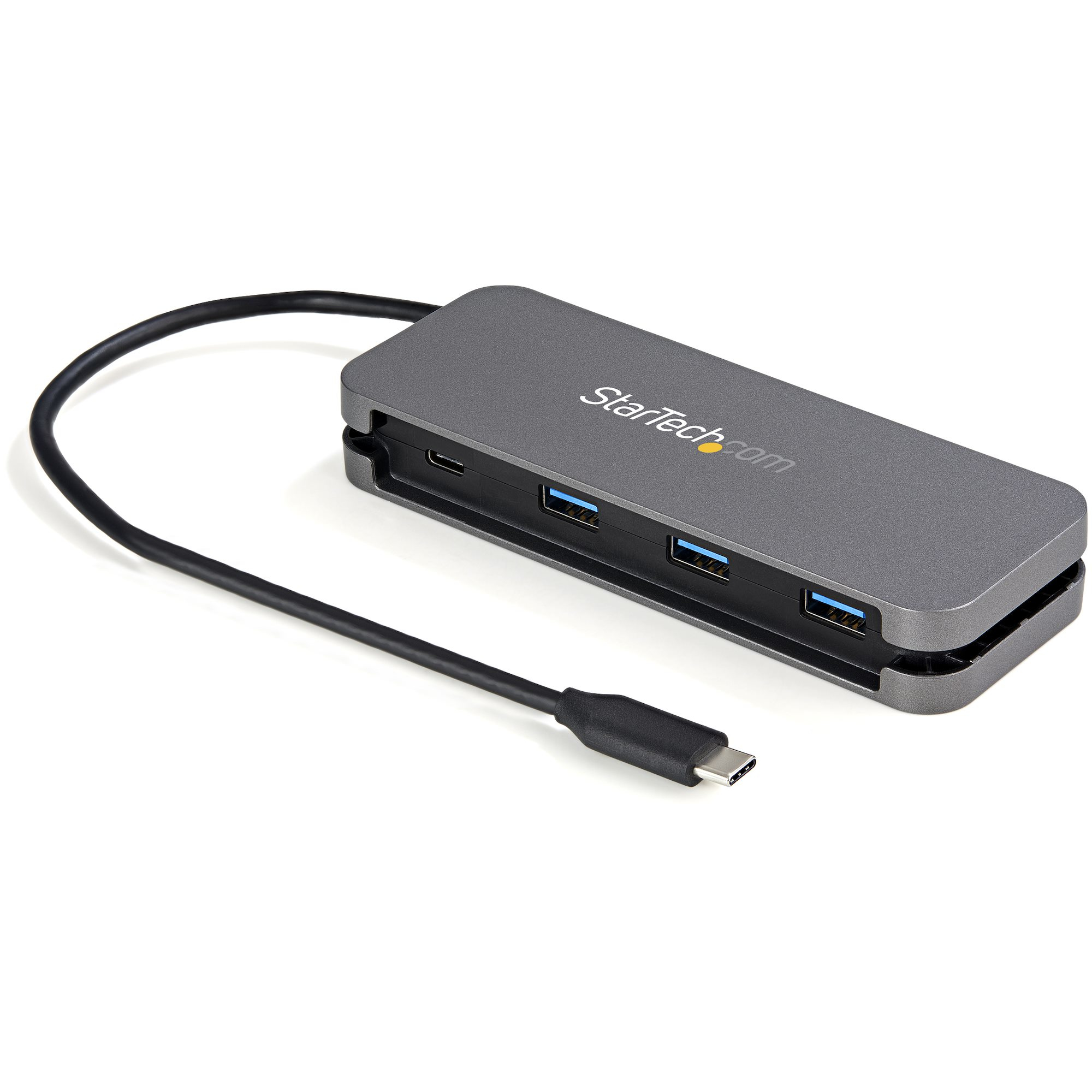 HUB USB-C DE 4 PUERTOS-3 USB -A/1 USB-C 5GBPS-CABLE DE 25CM