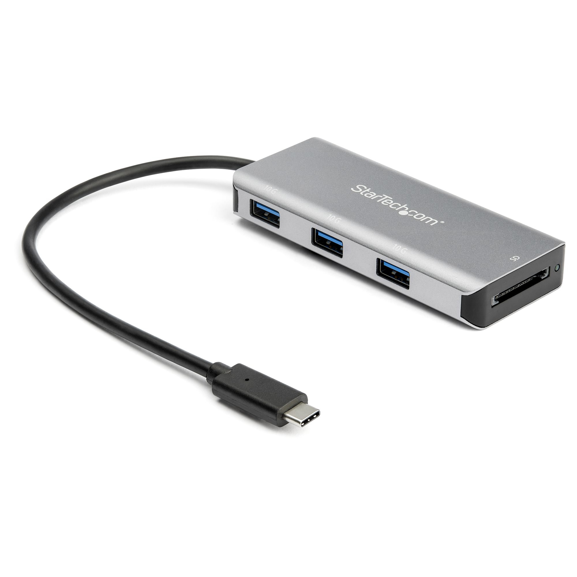 ADAPTADOR HUB USB-C DE 3 PUERT USB-A Y LECTOR DE SD - 10GBPS