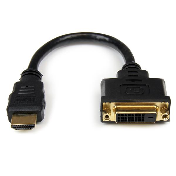 CABLE ADAPTADOR VIDEO 20CM HDMI MACHO A DVI-D HEMBRA .