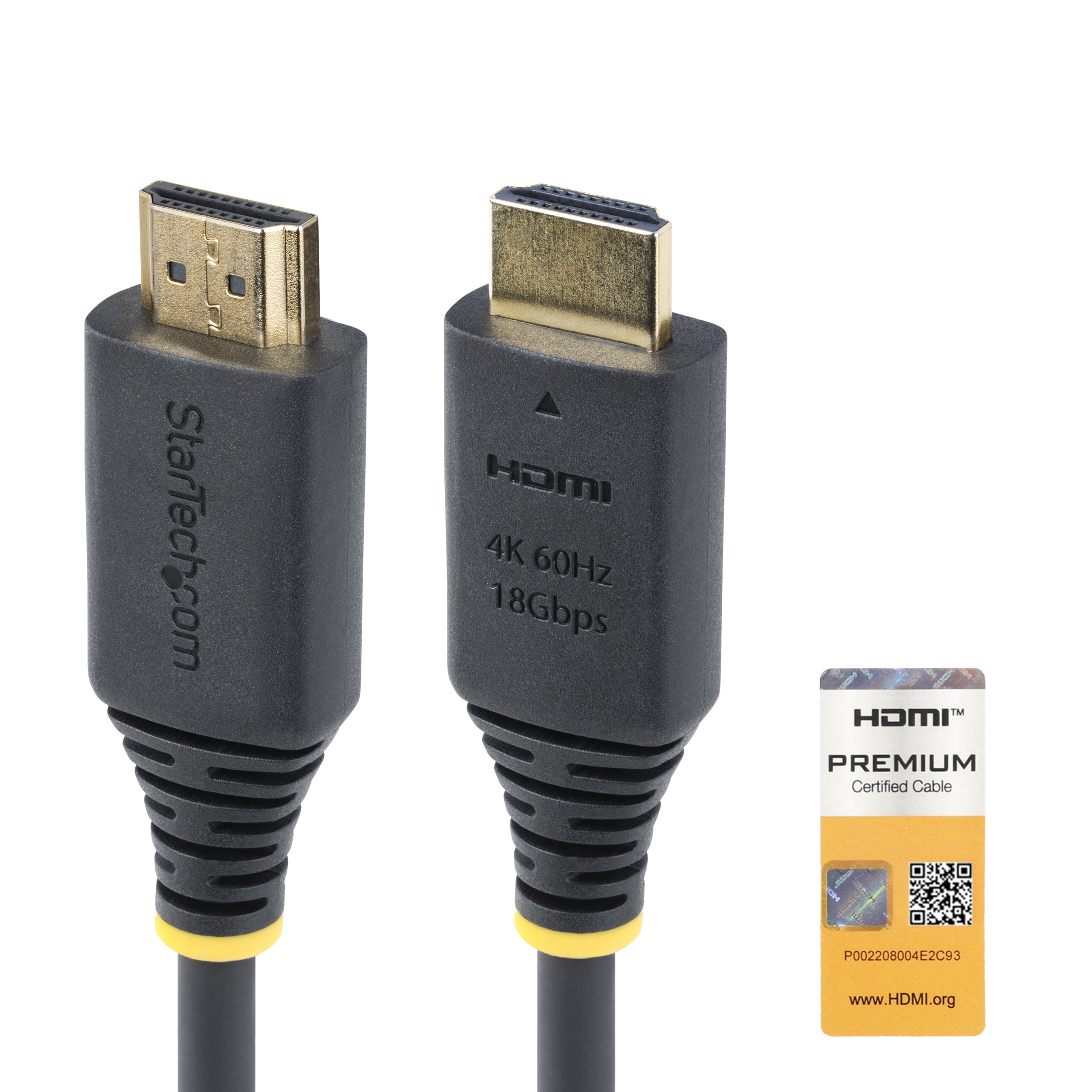 CABLE HDMI CERTIFICADO PREMIUM DE ALTA VELOCIDAD 50CM 4K60