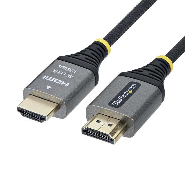 CABLE HDMI CERTIFICADO DE ALTA VELOCIDAD DE 1M - 4K 60HZ