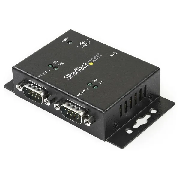 ADAPTADOR HUB USB A SERIAL DB9 FTDI DE 2 PUERTOS DE PARED