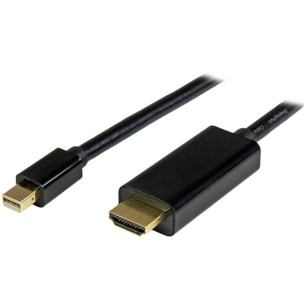 CABLE CONVERTIDOR ULTRAHD 4K MINI DISPLAYPORT A HDMI 1M NEGRO.