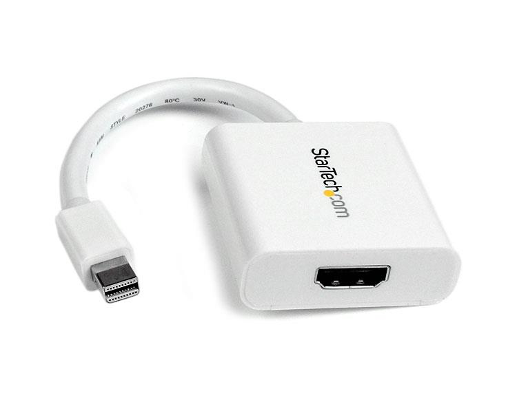 ADAPTADOR CONVERTIDOR VIDEO MINI DISPLAYPORT DP A HDMI BLANC.