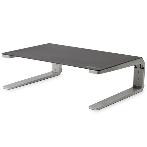 BASE SOPORTE PARA MONITOR DE ALTURA AJUSTABLE - ACERO/ALUMINIO