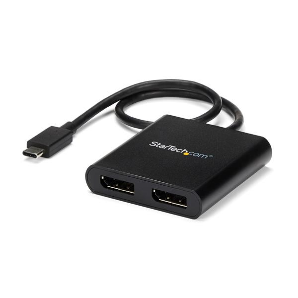 DIVISOR MULTIPLICADOR USB-C A DISPLAYPORT 2 PUERTOS HUB MST .