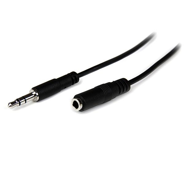 CABLE 2M EXTENSION AUDIFONOS MINIJACK 3.5 MACHO A HEMBRA .