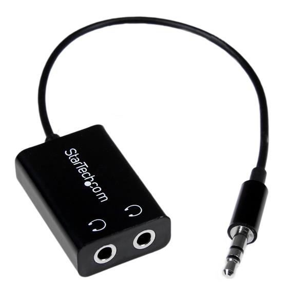 ADAPTADOR DIVISOR SPLITTER AUDIFONOS 2X MINI JACK 3.5MM .