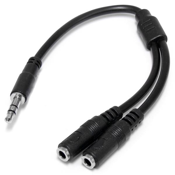 DIVISOR DE CABLE ESTEREO PARA AUDIFONOS SPLITTER EN Y M A 2XH