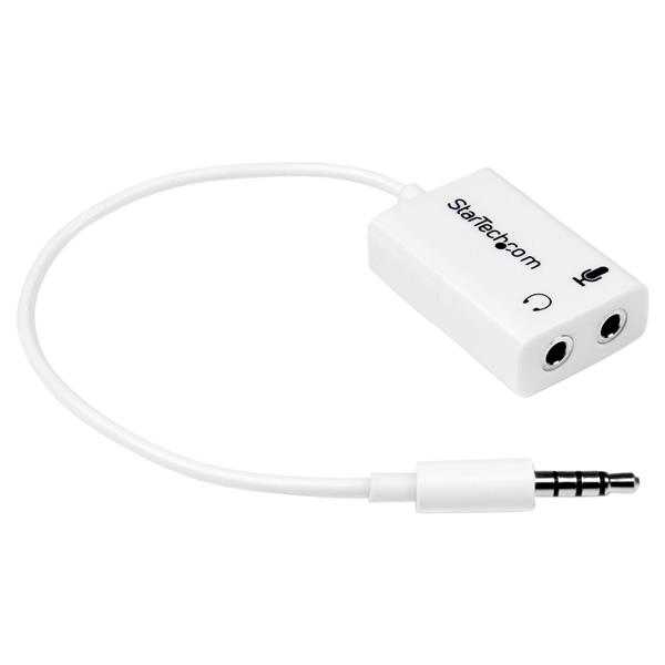 CABLE ADAPTADOR DIVISOR DIADEMA MACHO A HEMBRA BLANCO   .