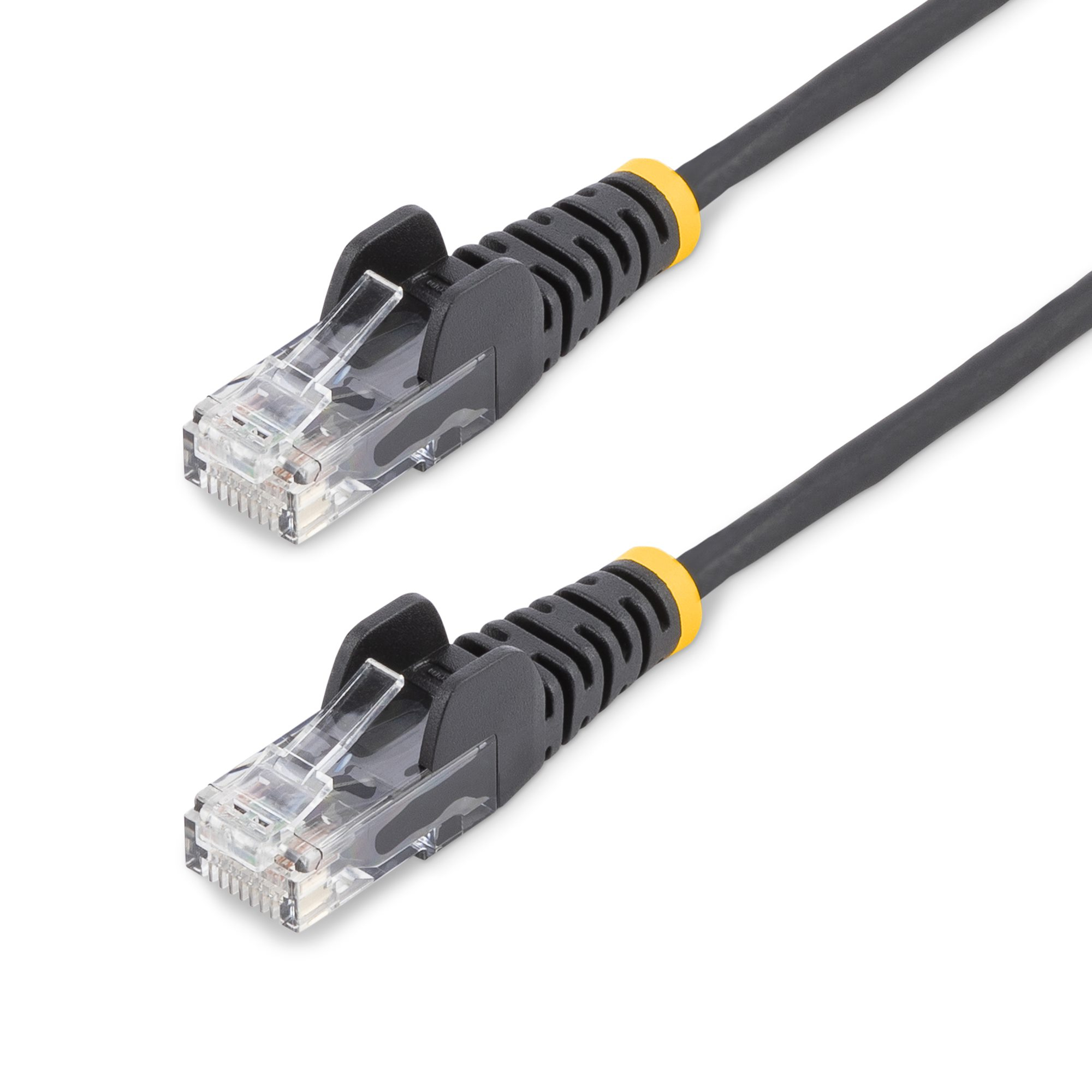 ETHERNET CABLE CAT6 THIN 10M BLACK - SNAGLESS - LSZH