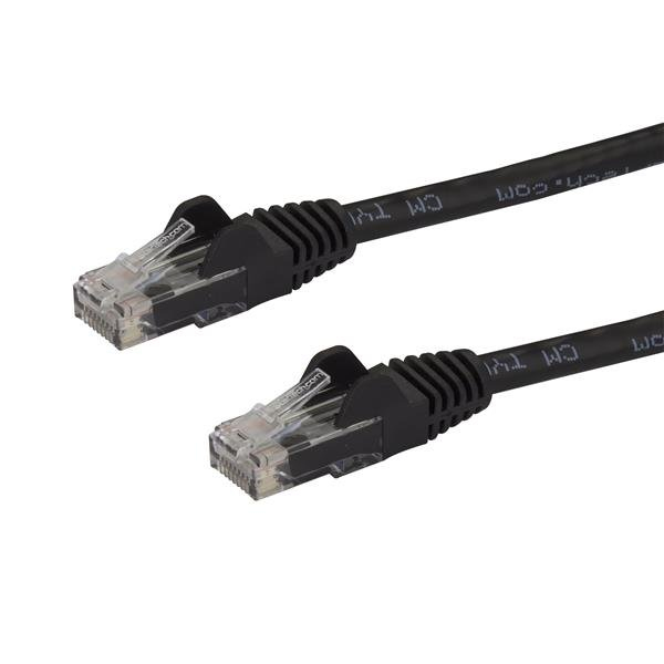 CABLE DE RED ETHERNET UTP SIN ENGANCHES CAT6 3M NEGRO .