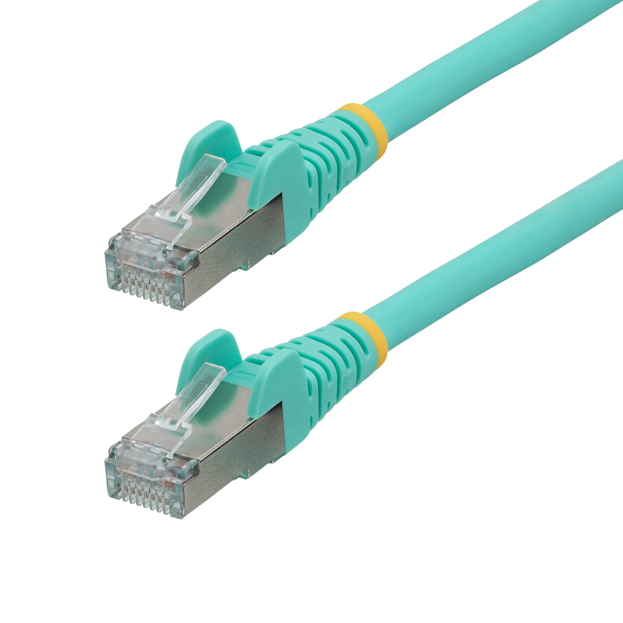 CABLE ETHERNET CAT6A LSZH DE 15CM 10GB S/FTP POE 100W AQUA