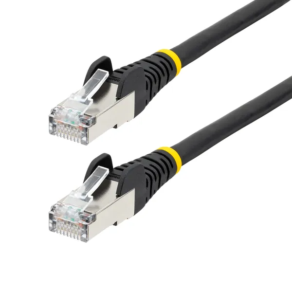 CABLE ETHERNET CAT6A LSZH DE 15CM 10GB S/FTP POE 100W NEGRO
