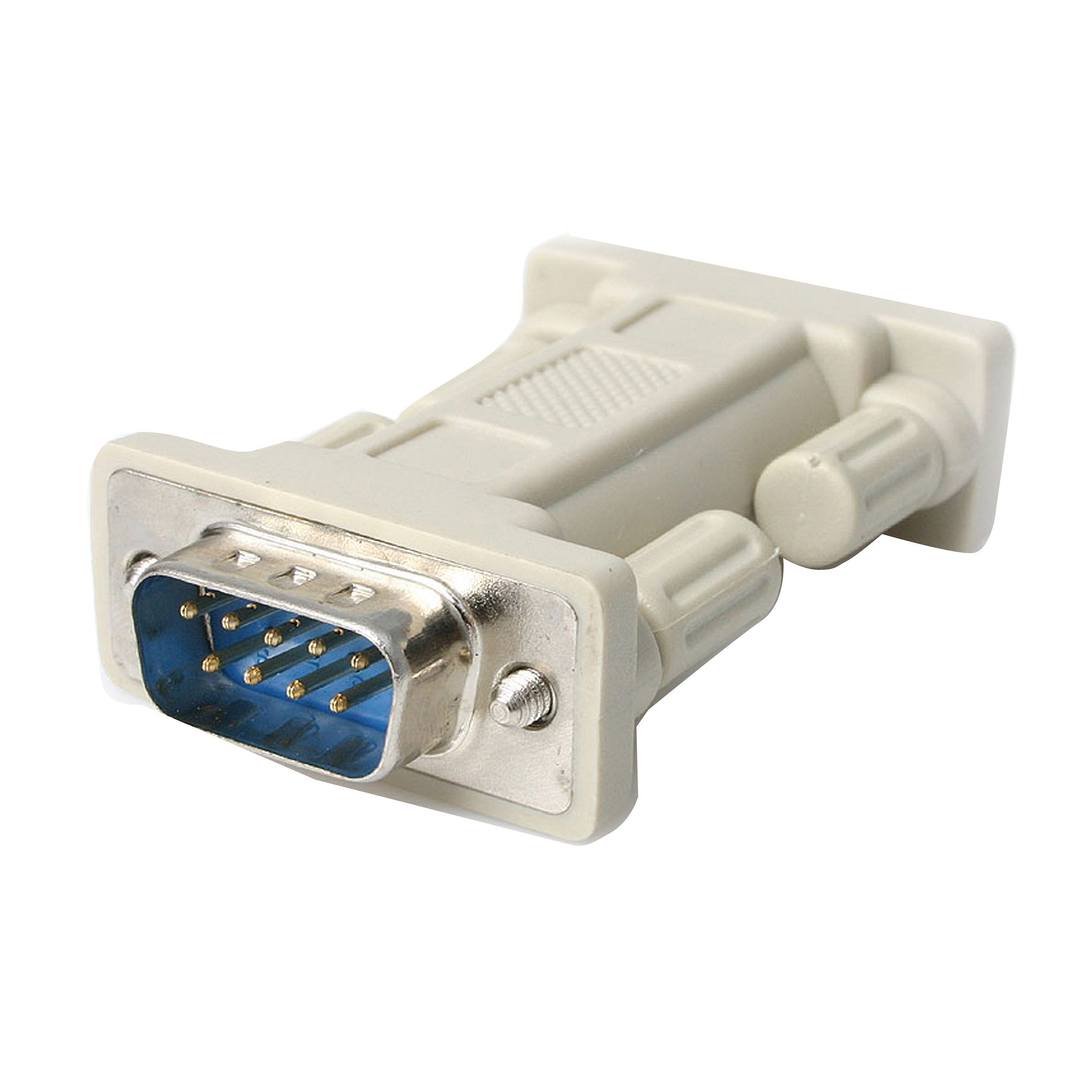 ADAPTADOR SERIAL DB9 RS232 DE MODEM NULO NULL MACHO A MACHO .