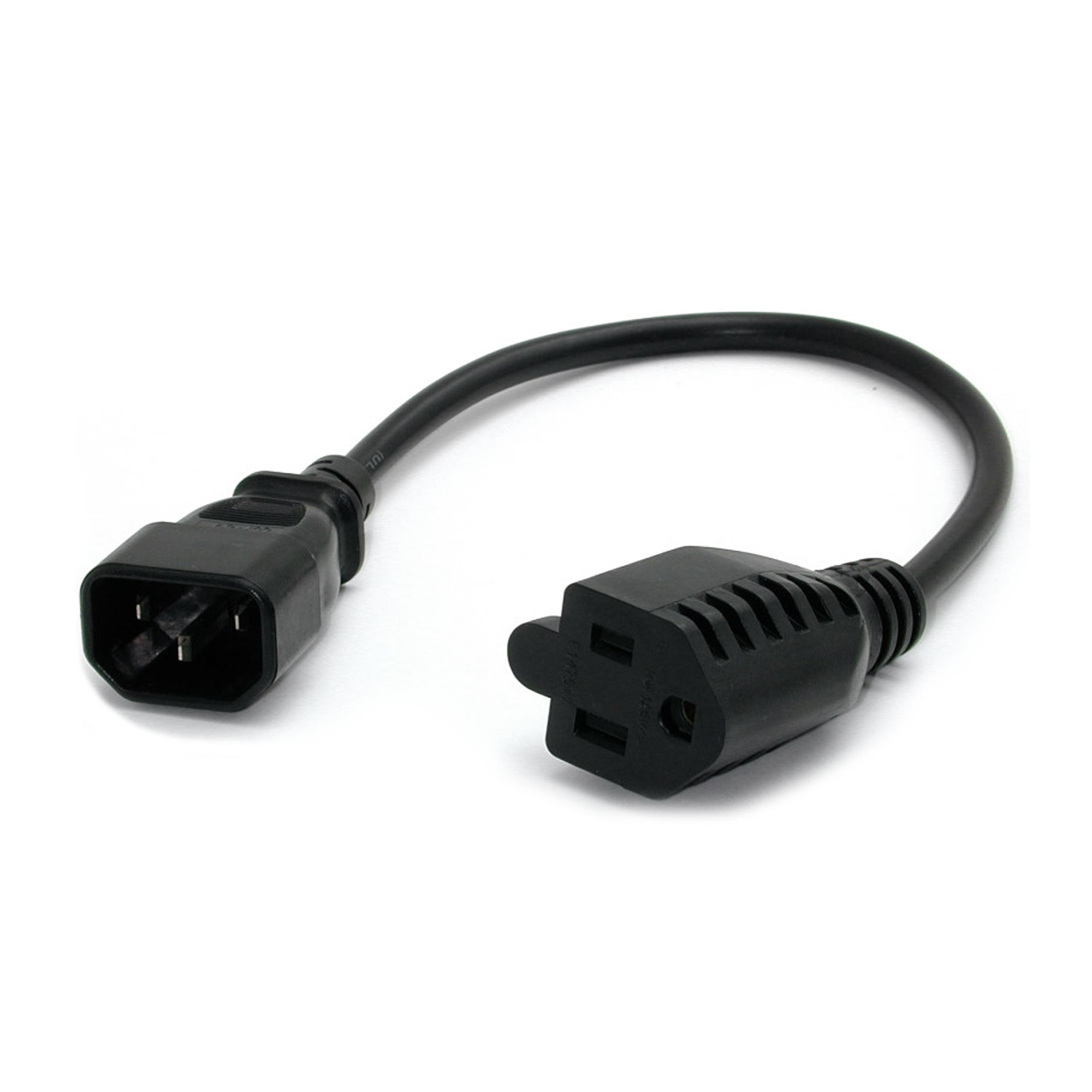 CABLE DE 30CM DE ALIMENTACION C14 A NEMA 5-15R PARA COMPUTADOR.