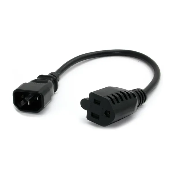 CABLE DE 30CM DE ALIMENTACION C14 A NEMA 5-15R PARA COMPUTADOR.