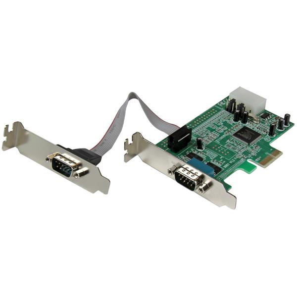 TARJETA ADAPTADOR PCI EXPRESS PERFIL BAJO 2 PUERTOS SERIALES .
