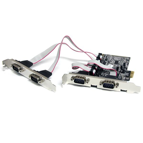 TARJETA ADAPTADORA PCI EXPRESS PCIE 4 PUERTOS SERIAL RS232 DB9 .