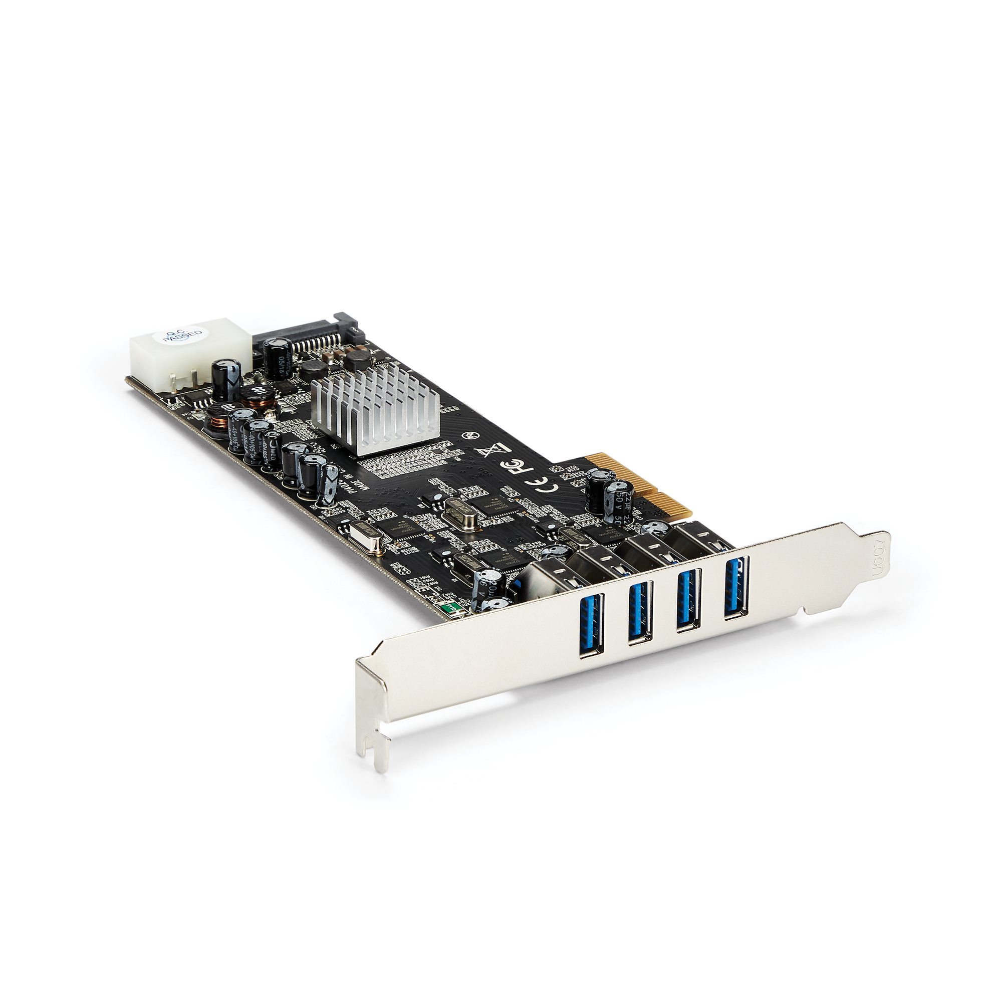 TARJETA PCI EXPRESS 4 PUERTOS USB 3.0 QUADBUS SATA LP4 UASP