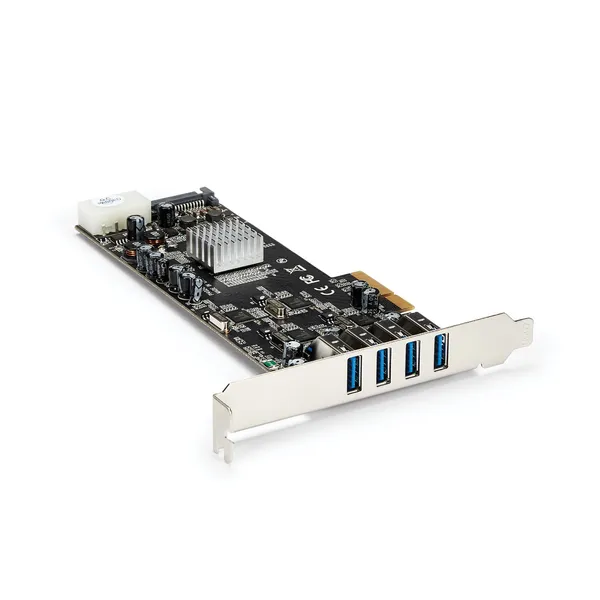 TARJETA PCI EXPRESS 4 PUERTOS USB 3.0 QUADBUS SATA LP4 UASP