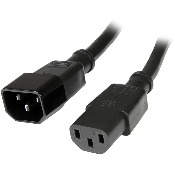 CABLE 1.8M ALIMENTACION PC EXTENSOR C14 AC13 CALIBRE 14AWG .
