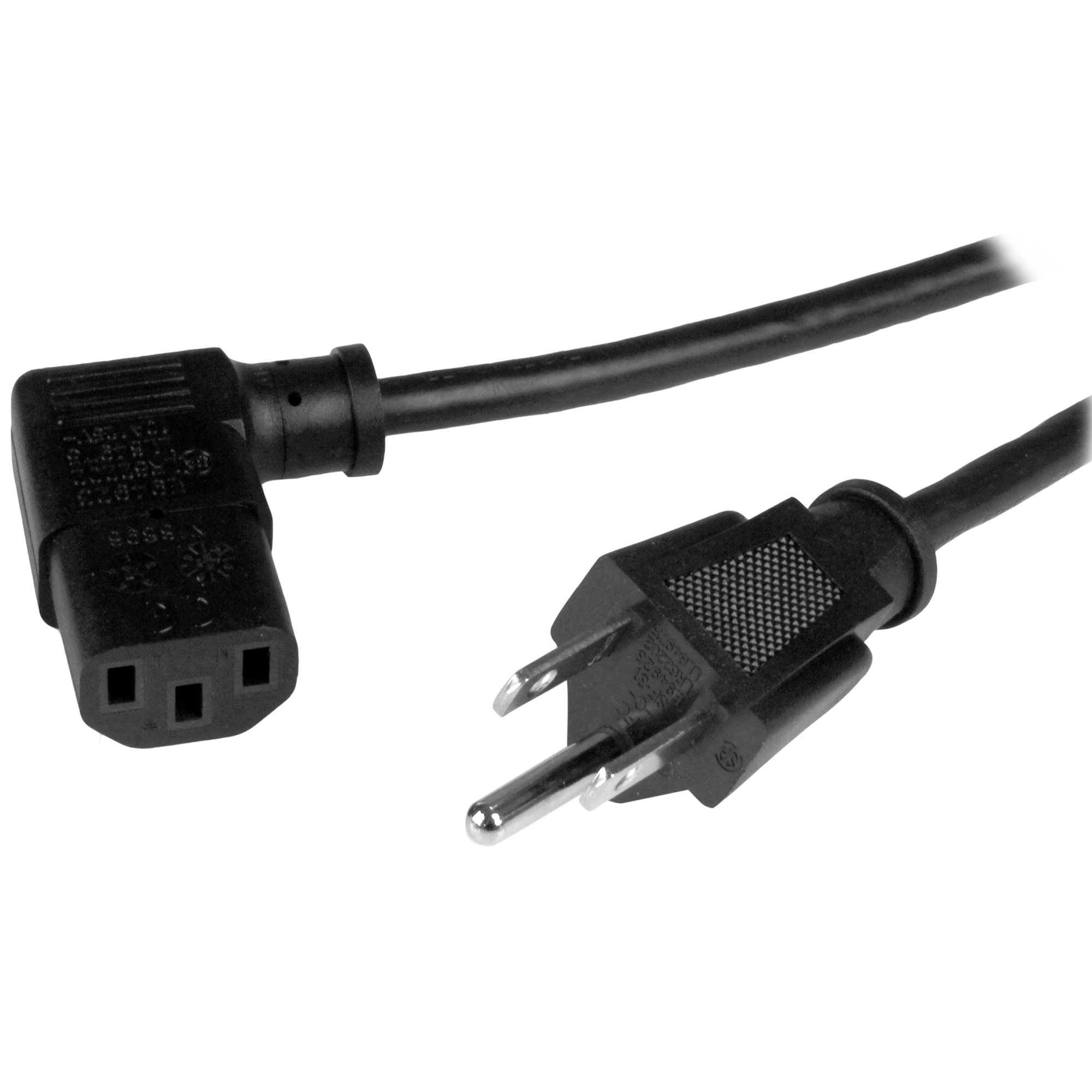 CABLE 0.9M DE COMPUTADORA NEMA 5-15P A C13 ACODADO A LA DERECHA
