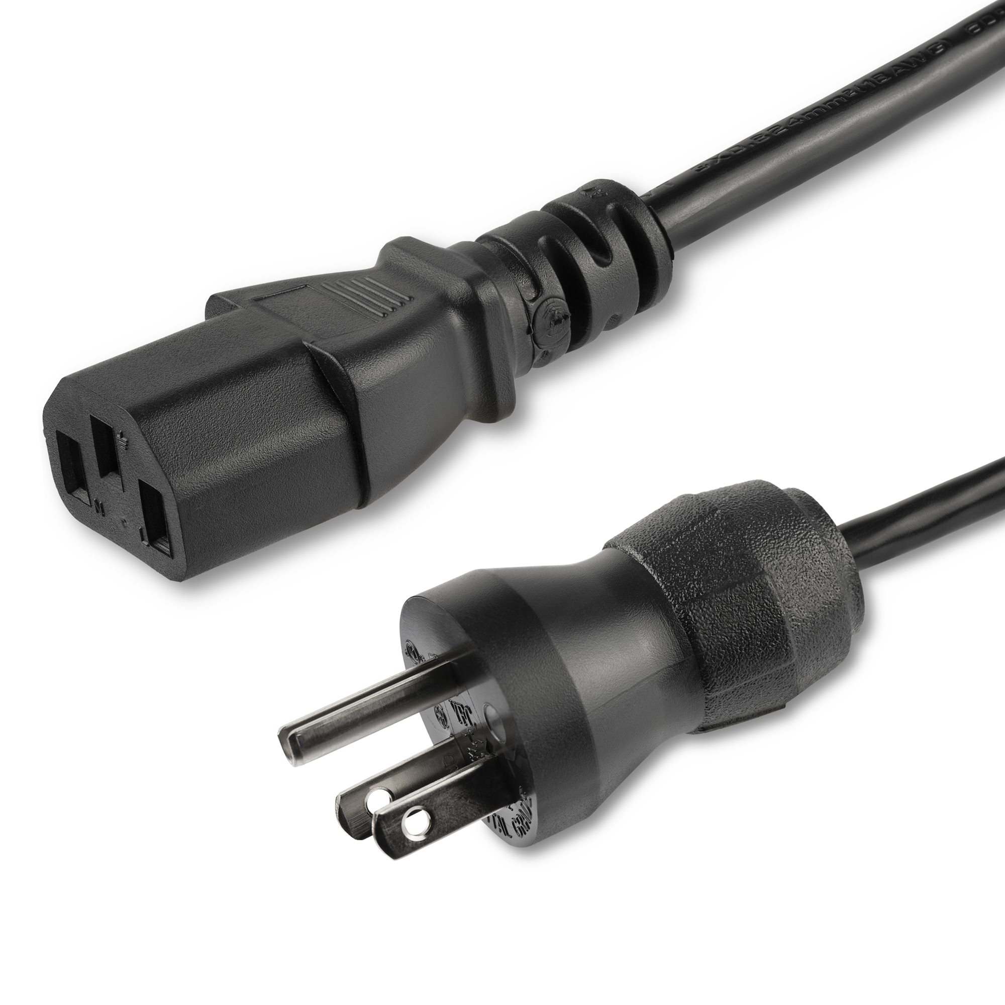 CABLE 3M DE ALIMENTACION PC NEMA 5-15P A C13 TIPO HOSPITAL