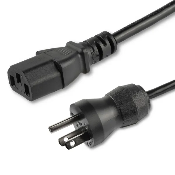 CABLE 3M DE ALIMENTACION PC NEMA 5-15P A C13 TIPO HOSPITAL